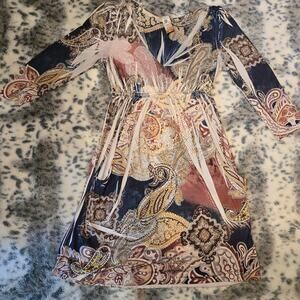 Multi coloured paisley dress with pockets